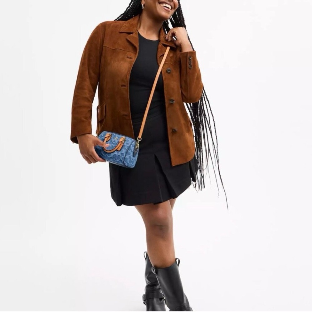 Coach Mini Rowan in Dark Denim with Cherry Charm - Picture 14 of 14